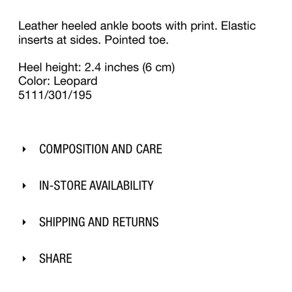 Zara leopard print leather ankle boots NWT - Picture 4 of 5
